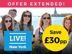 LIVE! New York - save £30pp!